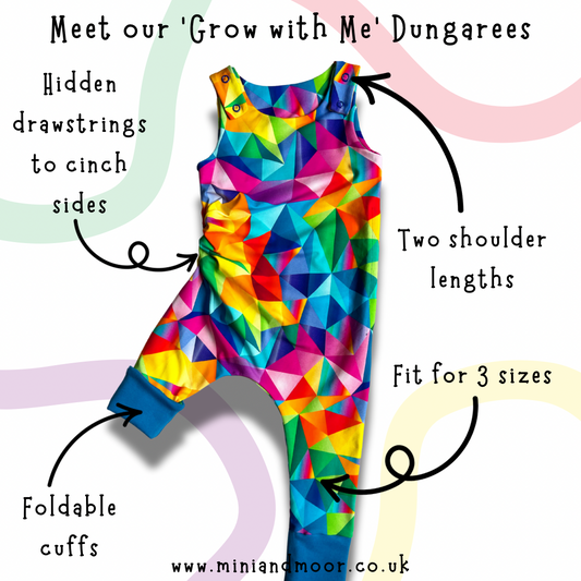 ‘Grow with Me’ Dungarees