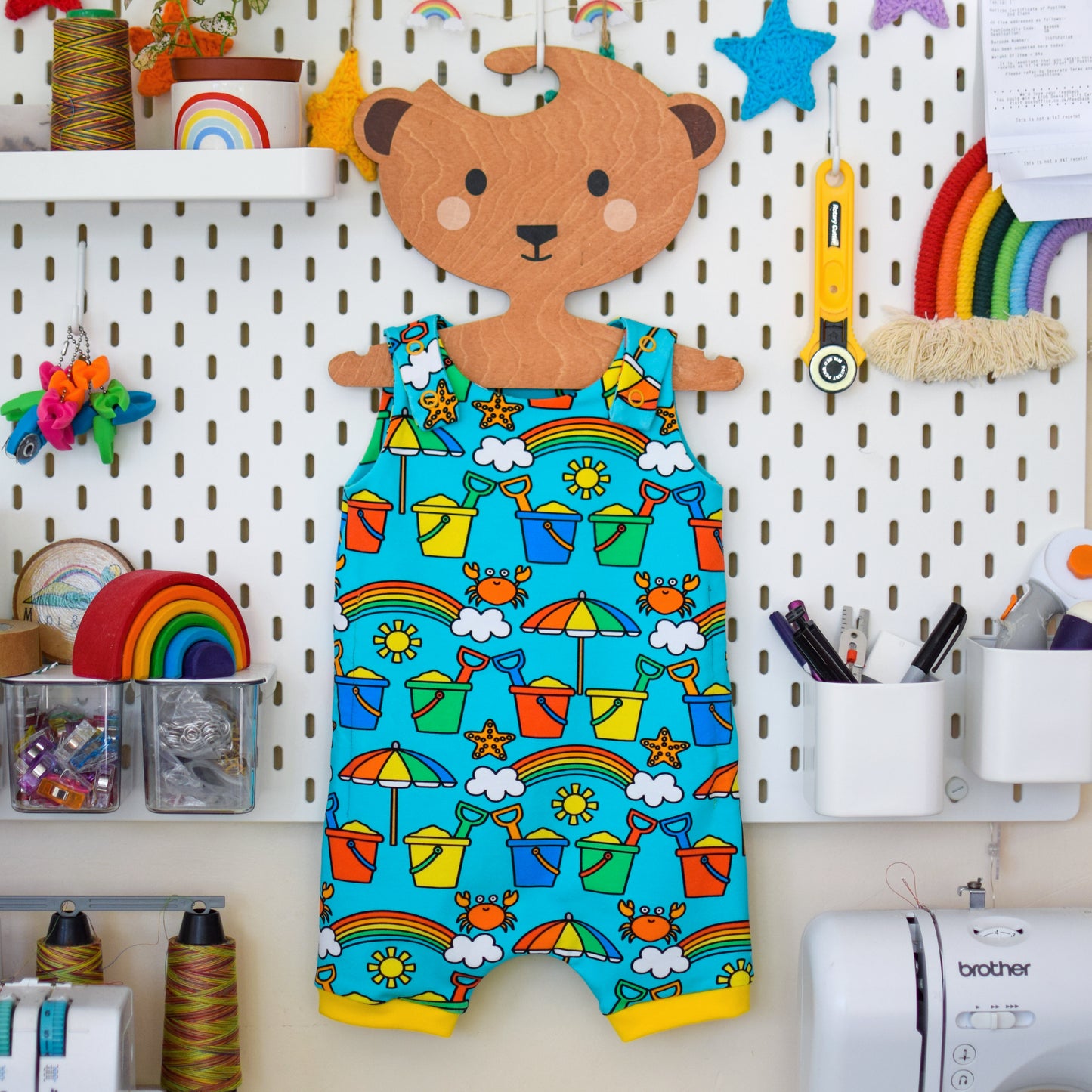 ‘Grow with Me’ Shortie Dungarees