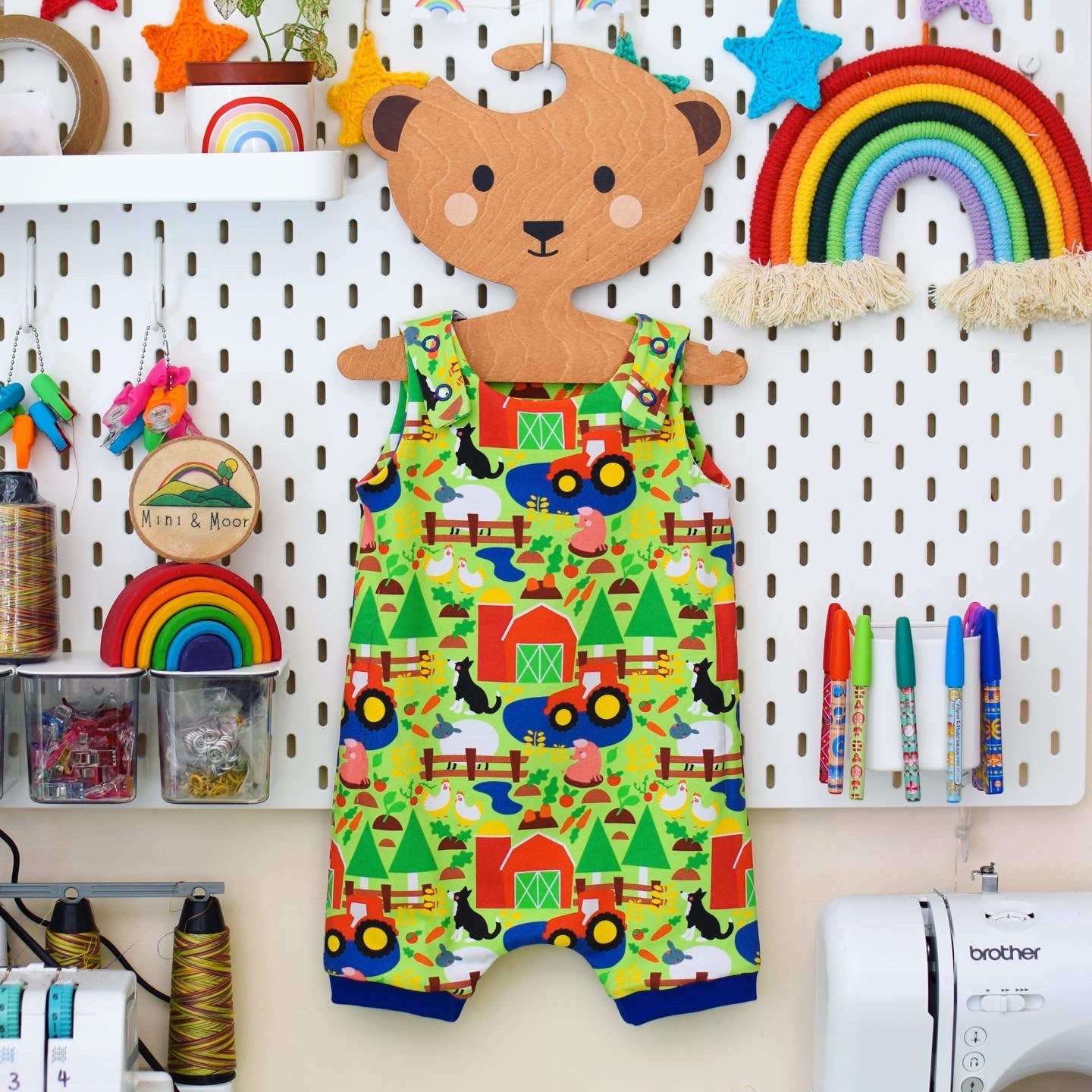 ‘Grow with Me’ Shortie Dungarees